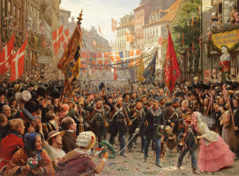 Otto Bache - Danish Soldiers Return to Copenhagen-1849